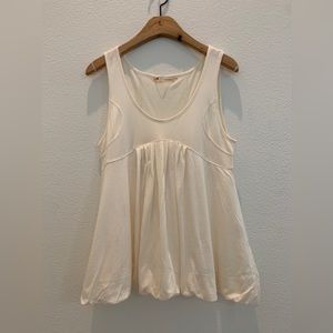Japanese Brand White Cotton Sleeveless Top